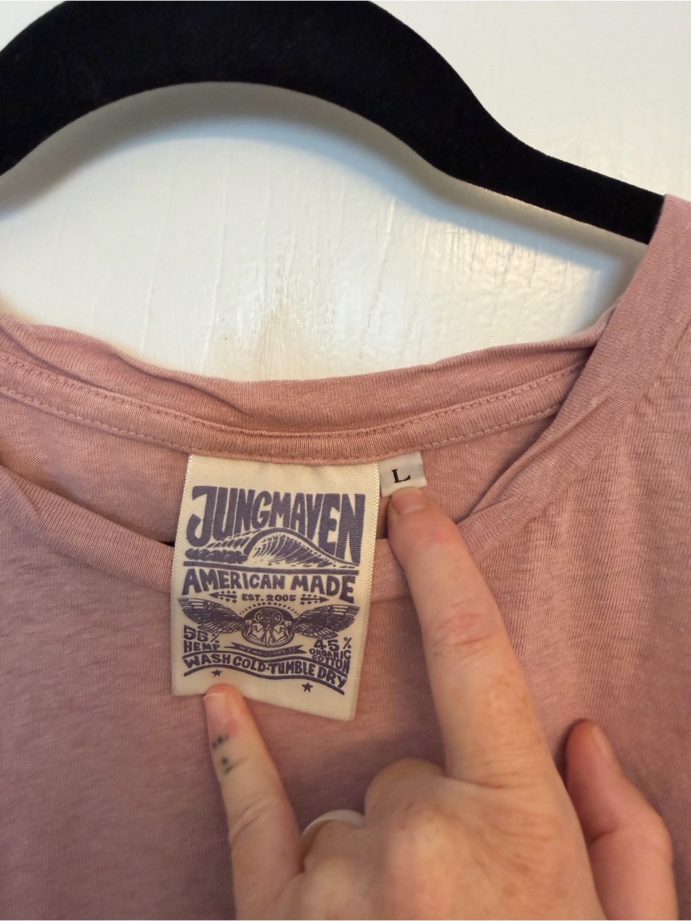 Jungmaven Dusty Rose Short Sleeve Crewneck Tee - Picture 2 of 3